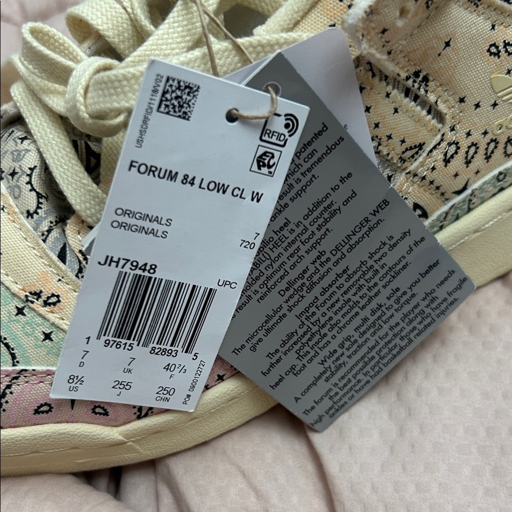 NWT Adidas Women’s Forum 84 Low CL W Pastel Pattern Sneakers - Picture 10 of 10